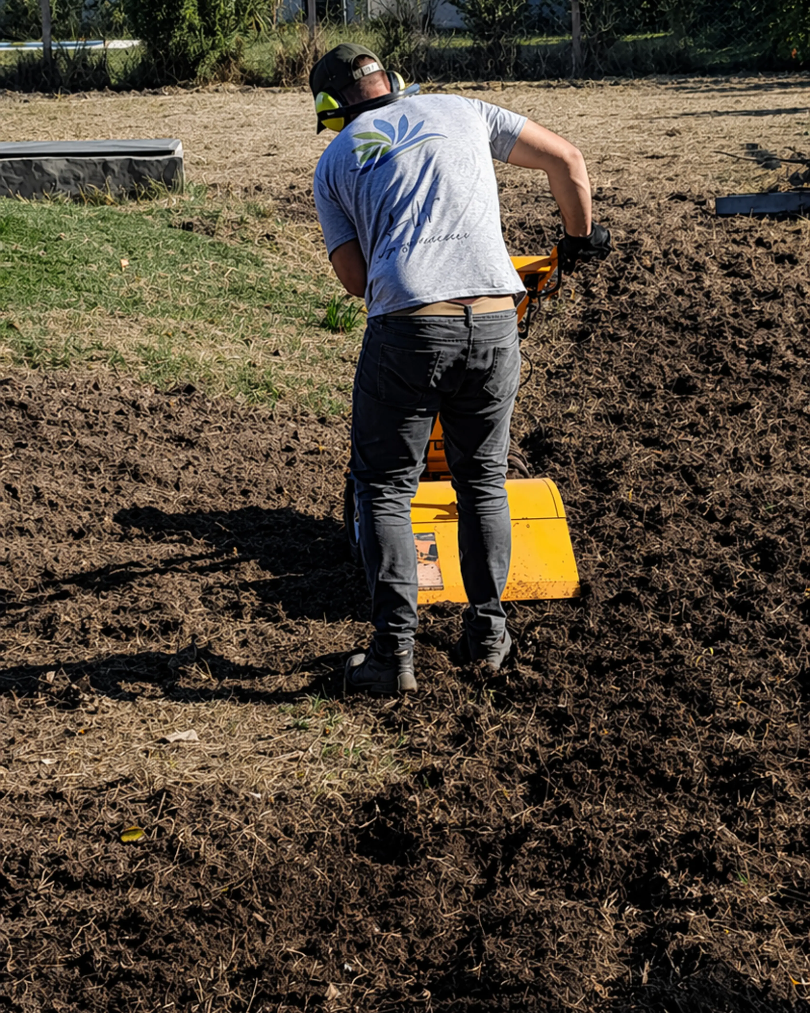 Martín de LLIR Riegos y Jardines trabajando en una instalación