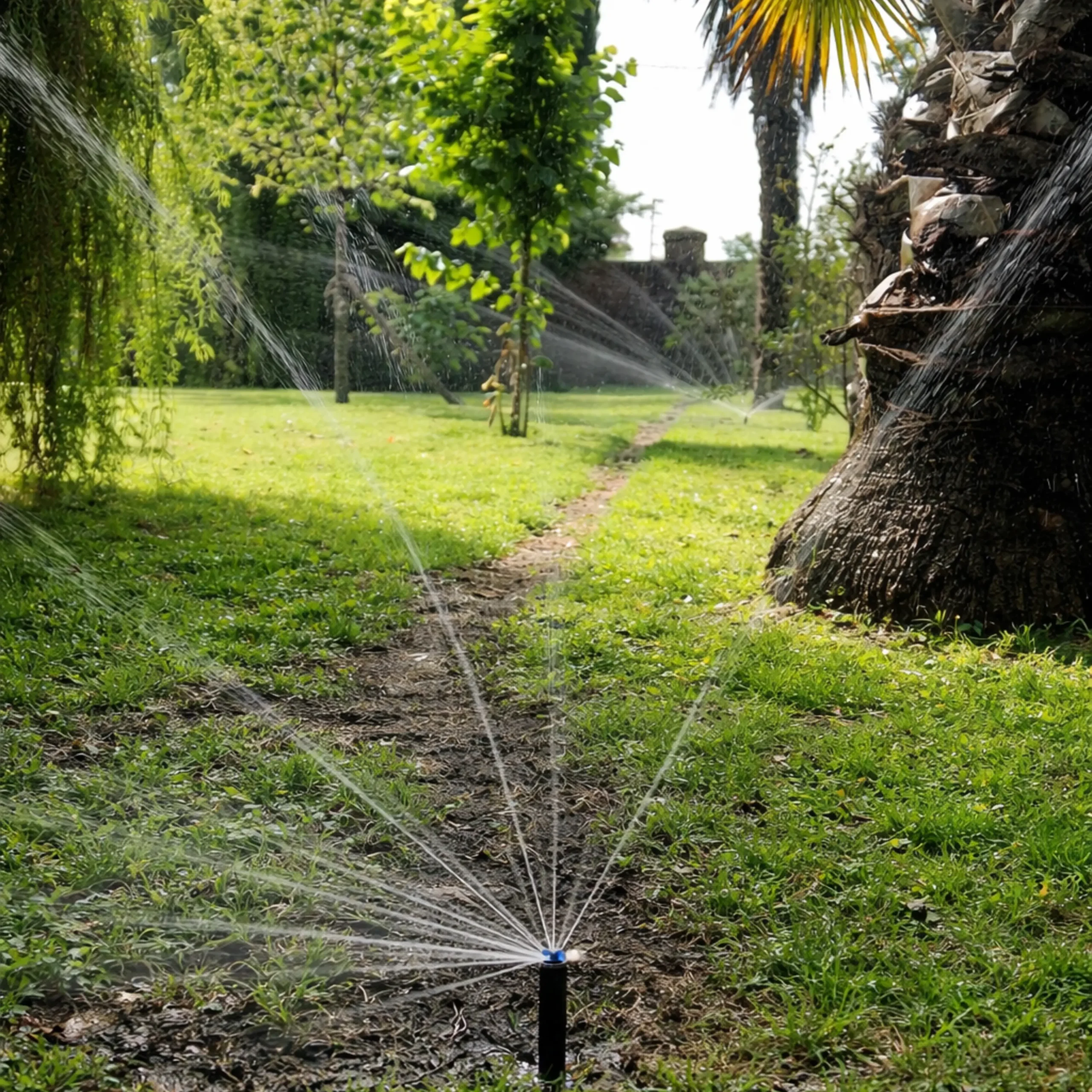 Riego automatizado con llenado de tanque y manguera para patio en Barrio del Sur, Cañuelas.